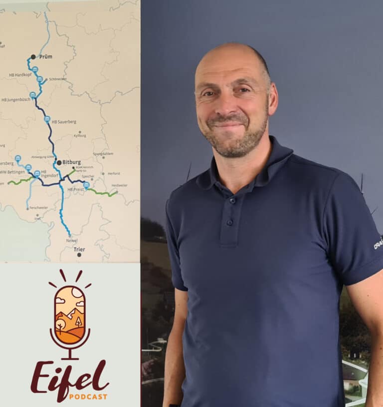 Helfried Welch Wasser in der Eifel mit Karte und Podcast-Logo